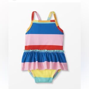 Hanna Andersson Baby Recycled Skirted One Piece Swimsuit & Shirt 2t